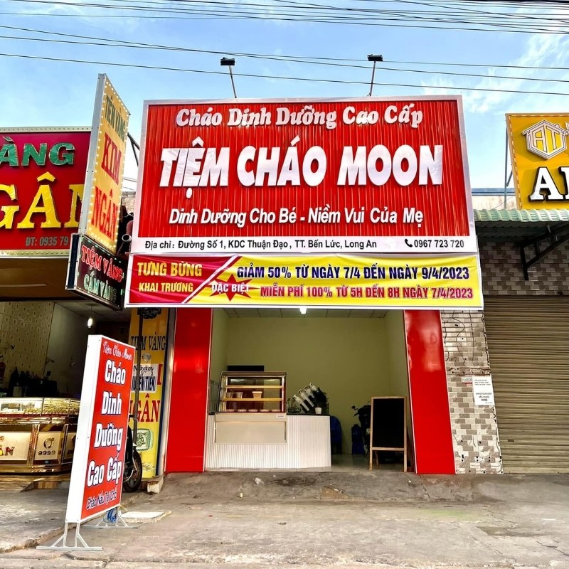 Mẫu bảng hiệu ch&aacute;o dinh dưỡng cao cấp