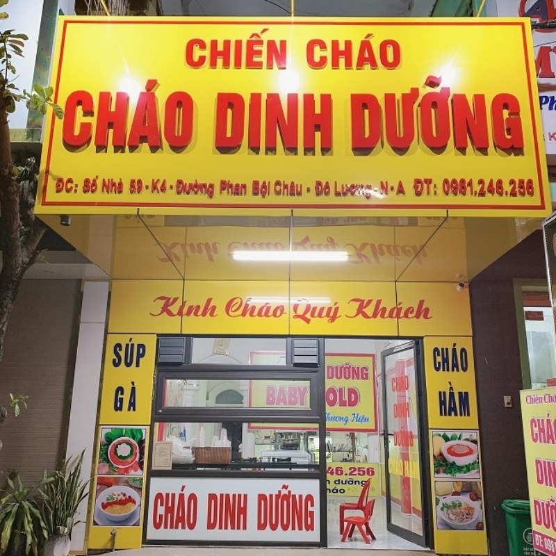 L&agrave;m bảng hiệu quảng c&aacute;o ch&aacute;o dinh dưỡng gi&aacute; rẻ trọn g&oacute;i TPHCM