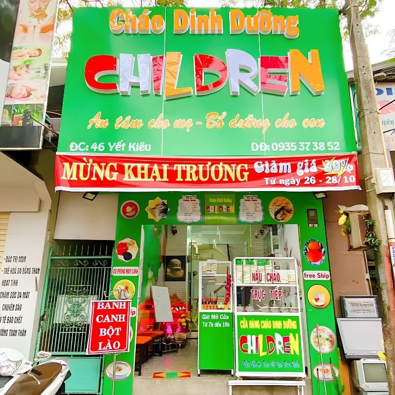 Thiết kế bảng hiệu ch&aacute;o dinh dưỡng theo y&ecirc;u cầu
