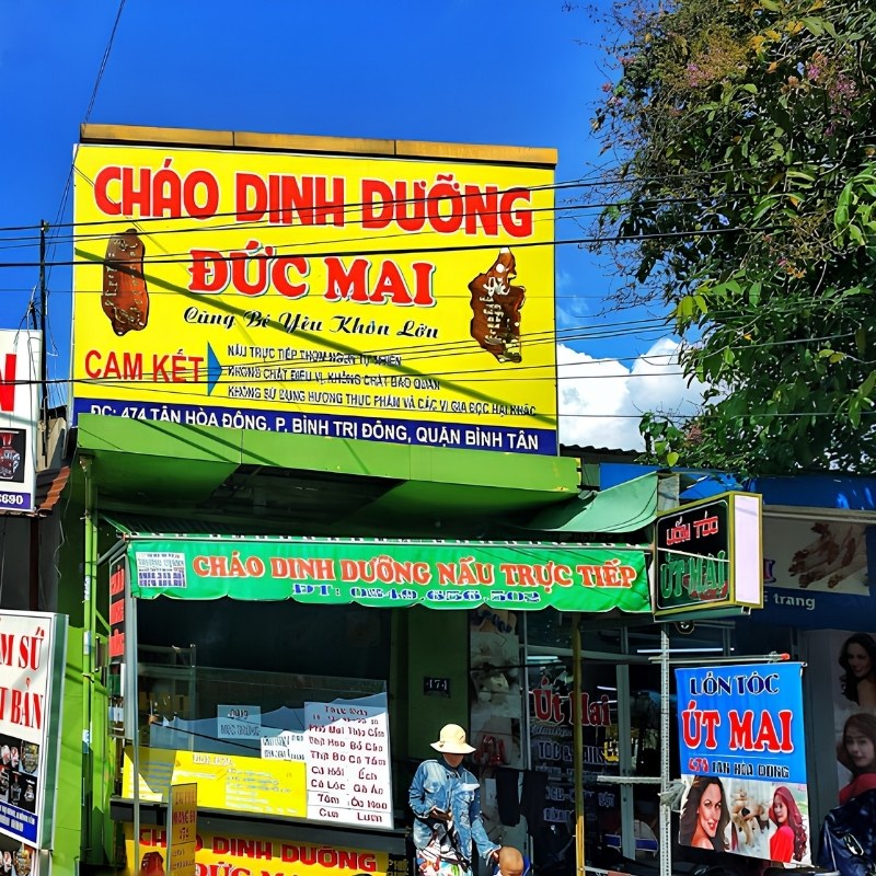 Bảng hiệu ch&aacute;o dinh dưỡng in bạt hiflex