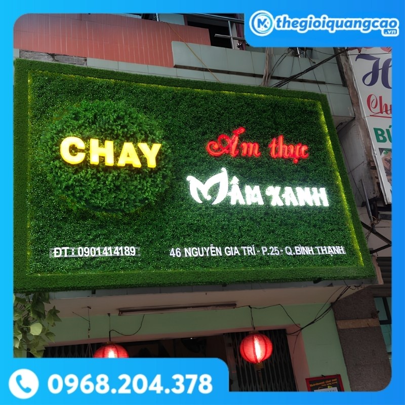 Bảng Hiệu Cỏ Nhân Tạo