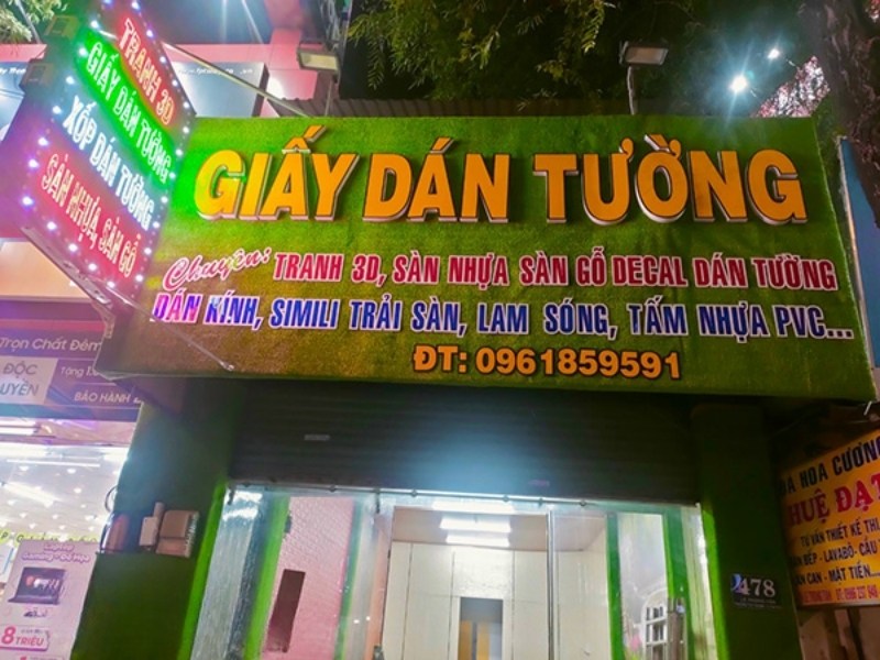 Mẫu bảng hiệu cỏ nh&acirc;n tạo Giấy D&aacute;n Tường