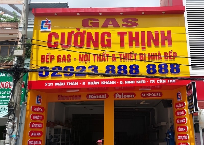 Mẫu bảng hiệu cửa h&agrave;ng gas Cường Thịnh