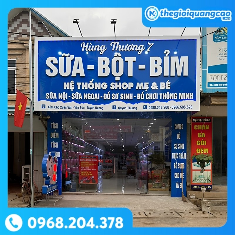 Bảng Hiệu Cửa Hàng Sữa