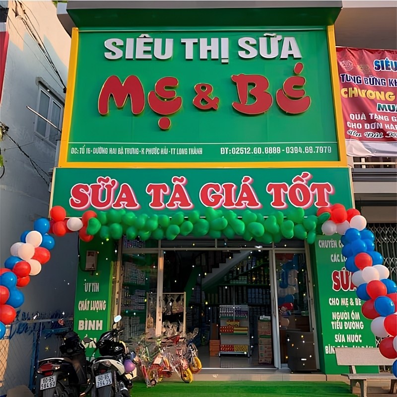 L&agrave;m bảng hiệu cửa h&agrave;ng sữa gi&aacute; rẻ trọn g&oacute;i TPHCM