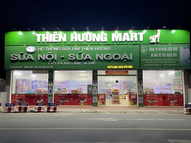 K&iacute;ch thước bảng hi&ecirc;u shop cửa h&agrave;ng sữa