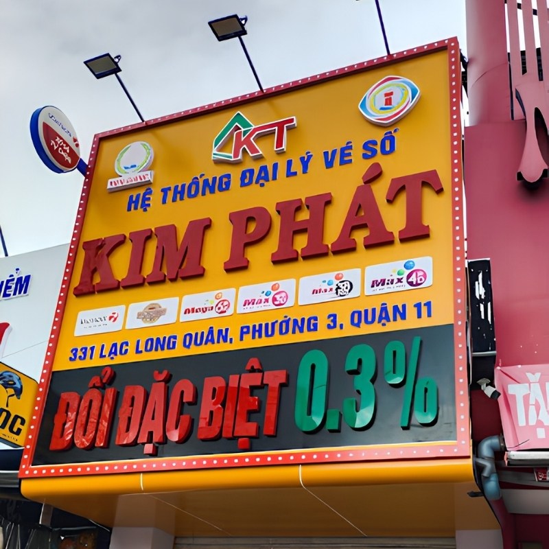 Mẫu bảng hiệu quảng c&aacute;o đại l&yacute; v&eacute; số kim ph&aacute;t