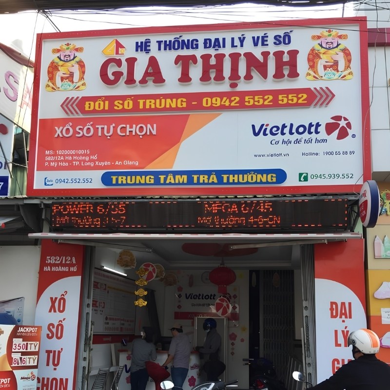 Mẫu bảng hiệu đại l&yacute; v&eacute; số gia thịnh