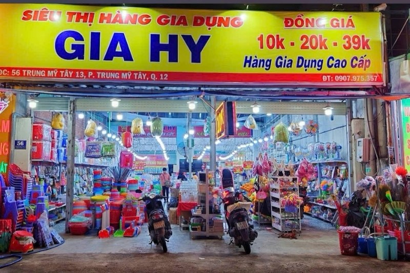 Mẫu biển quảng c&aacute;o cửa h&agrave;ng gia dụng đồng gi&aacute;