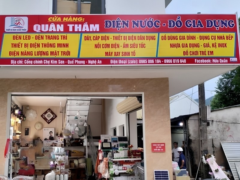 Mẫu bảng hiệu đồ gia dụng chất liệu bạt hiflex