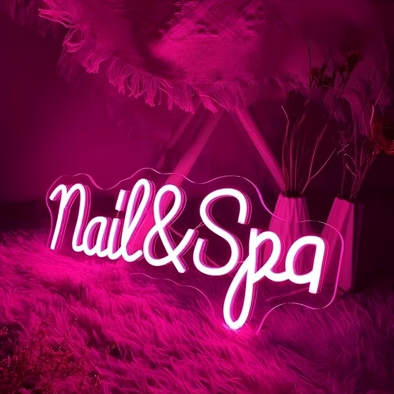 Mẫu bảng hiệu đ&egrave;n led neon sign tiệm nail spa