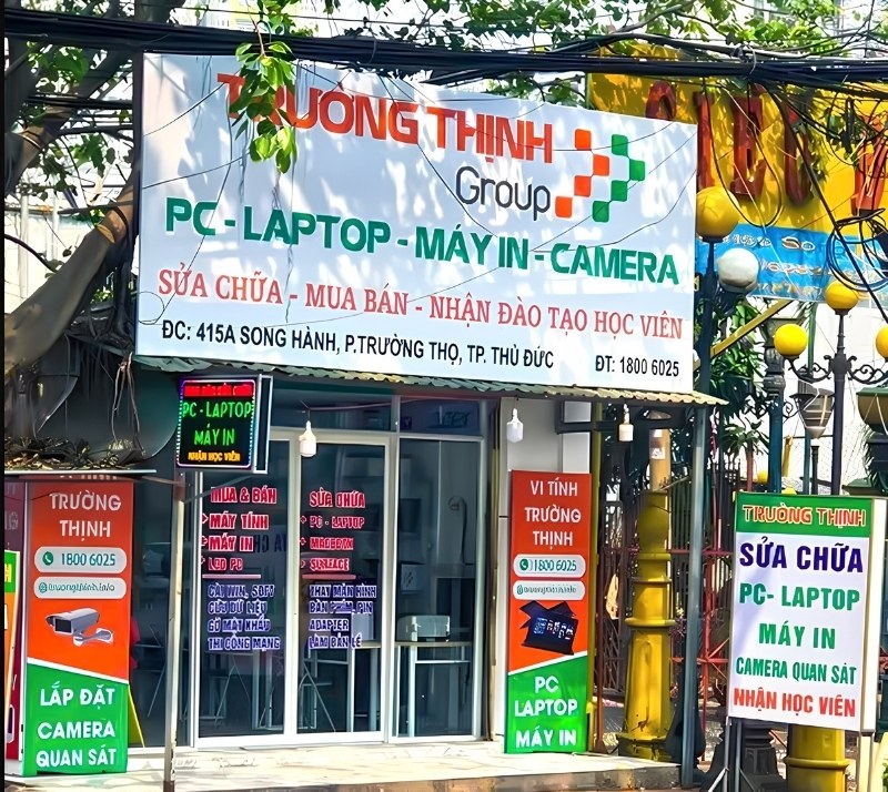 Mẫu bảng hiệu cửa h&agrave;ng m&aacute;y t&iacute;nh Trường Thịnh Group