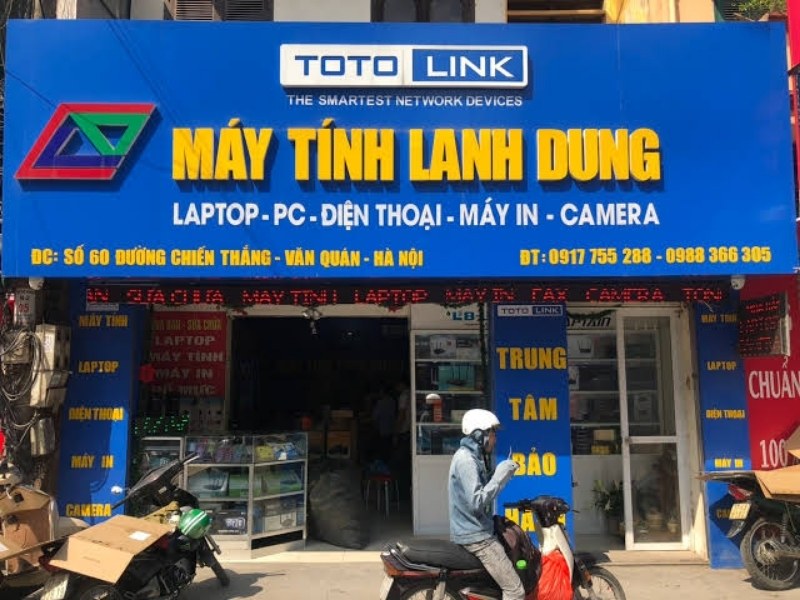 Mẫu bảng hiệu m&aacute;y t&iacute;nh Lanh Dung