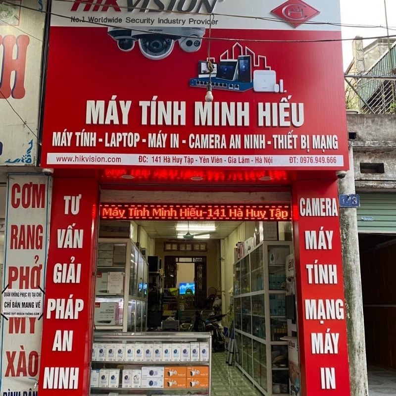 Mẫu bảng hiệu m&aacute;y t&iacute;nh Minh Hiếu