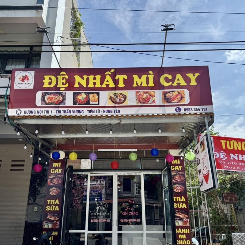 Mẫu bảng hiệu quảng c&aacute;o đệ nhất m&igrave; cay in bạt hiflex
