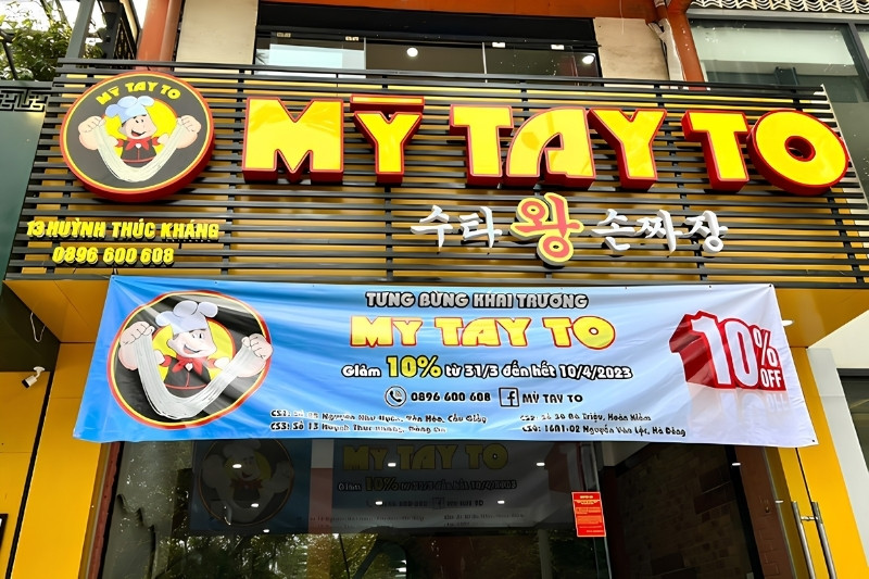Mẫu bảng hiệu m&igrave; cay đẹp, thu h&uacute;t giới trẻ