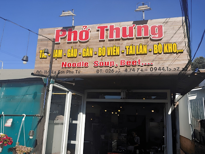 Mẫu bảng hiệu phở thưng