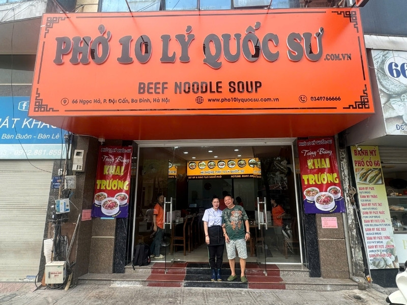 Mẫu bảng hiệu phở 10 l&yacute; quốc sư