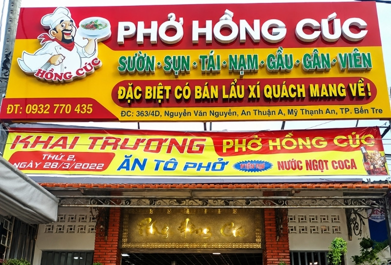 L&agrave;m bảng hiệu quảng c&aacute;o qu&aacute;n phở gi&aacute; rẻ trọn g&oacute;i tại TPHCM