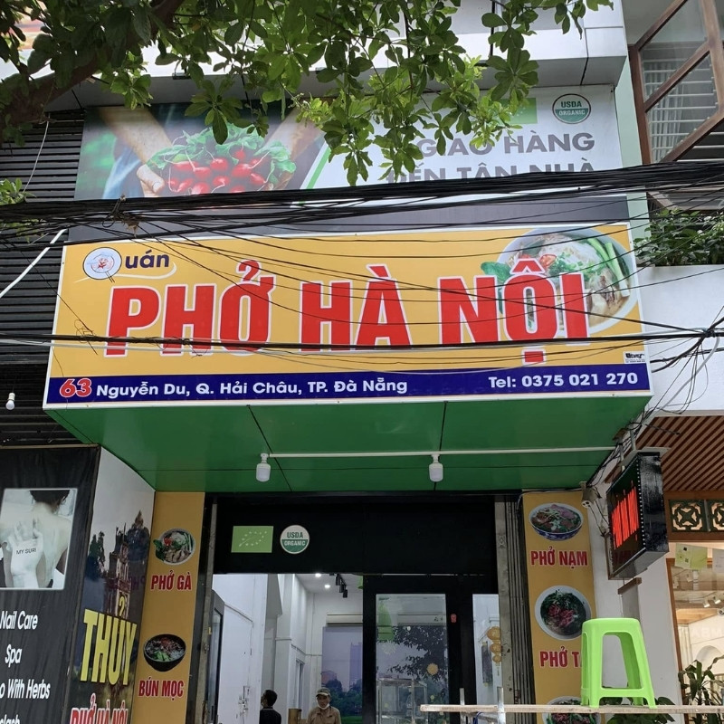 Mẫu bảng hiệu quảng c&aacute;o qu&aacute;n phở h&agrave; nội