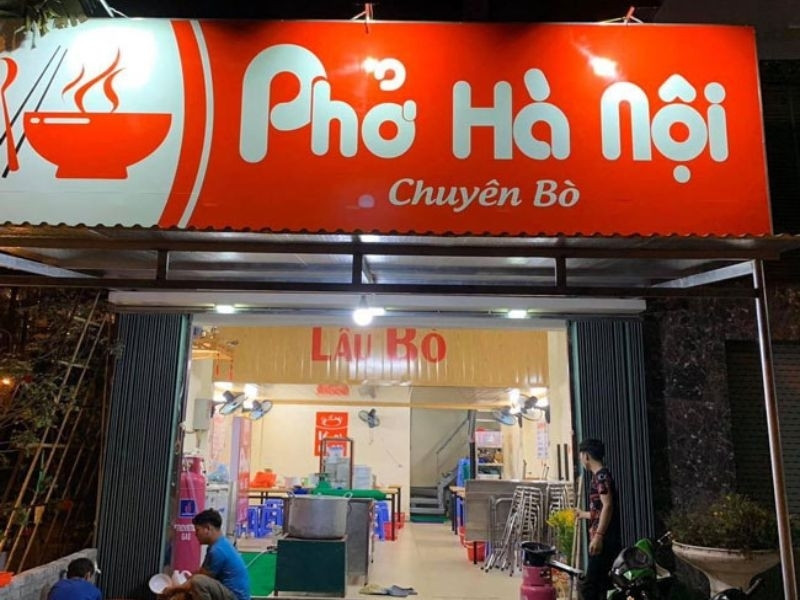 Bảng hiệu qu&aacute;n phở in bạt hiflex