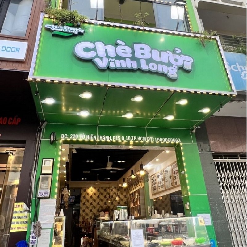 Mẫu bảng hiệu qu&aacute;n ch&egrave; bưởi vĩnh long