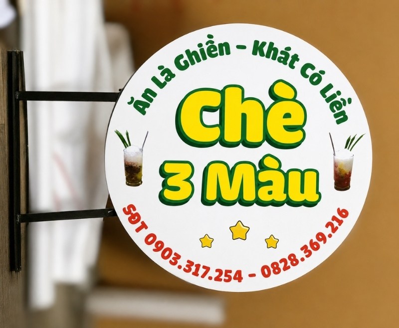 Biển vẫy qu&aacute;n ch&egrave; đ&egrave;n LED