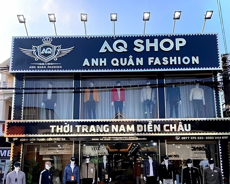 Bảng hiệu shop quần &aacute;o nam
