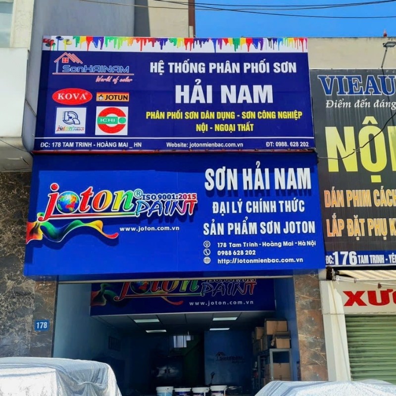 Mẫu bảng hiệu ph&acirc;n phối sơn hải nam