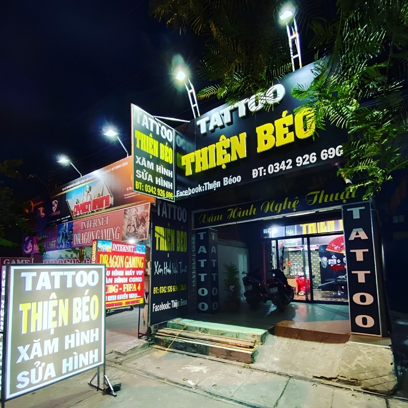 Mẫu bảng hiệu tattoo thiện b&eacute;o
