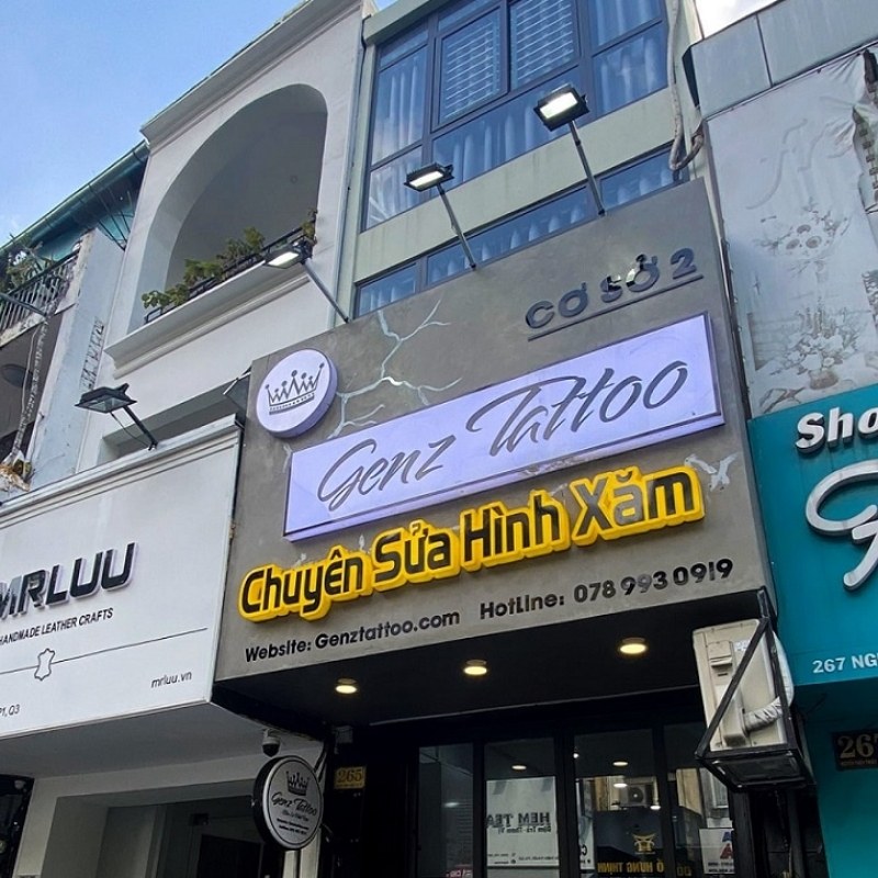 Mẫu bảng hiệu tiệm xăm nghệ thuật