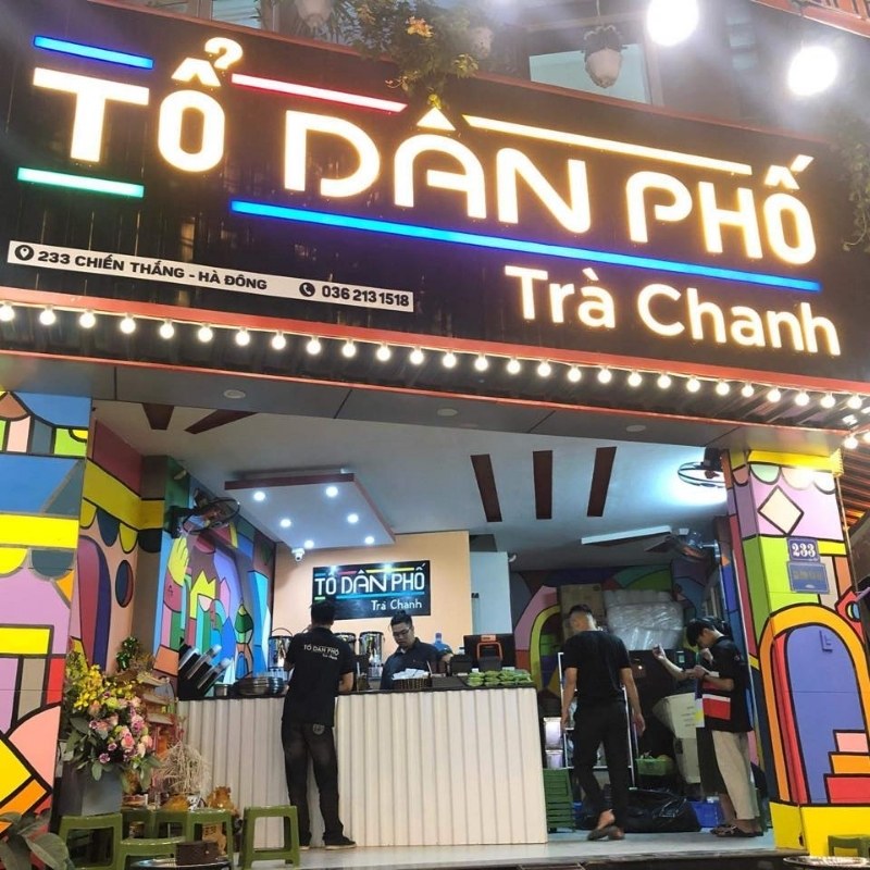 Mẫu bảng hiệu tr&agrave; chanh tổ d&acirc;n phố