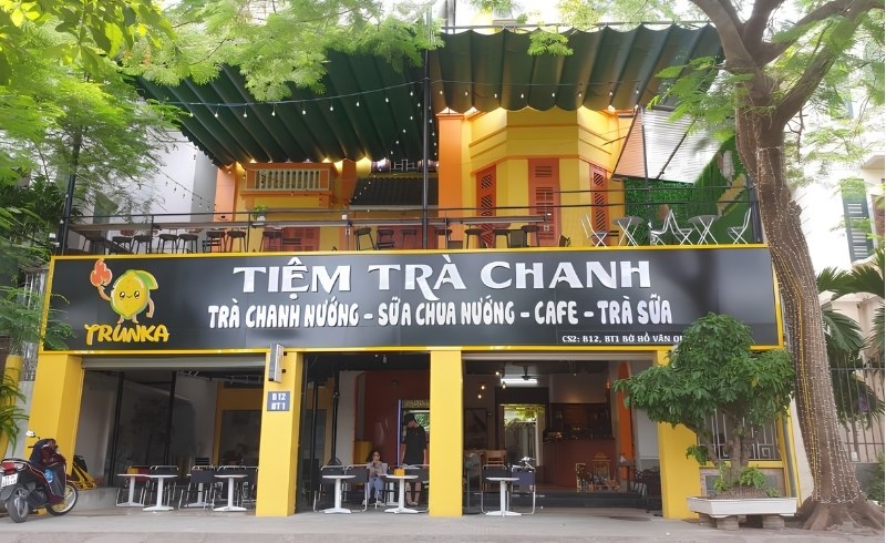 Mẫu bảng hiệu tr&agrave; chanh Trunka