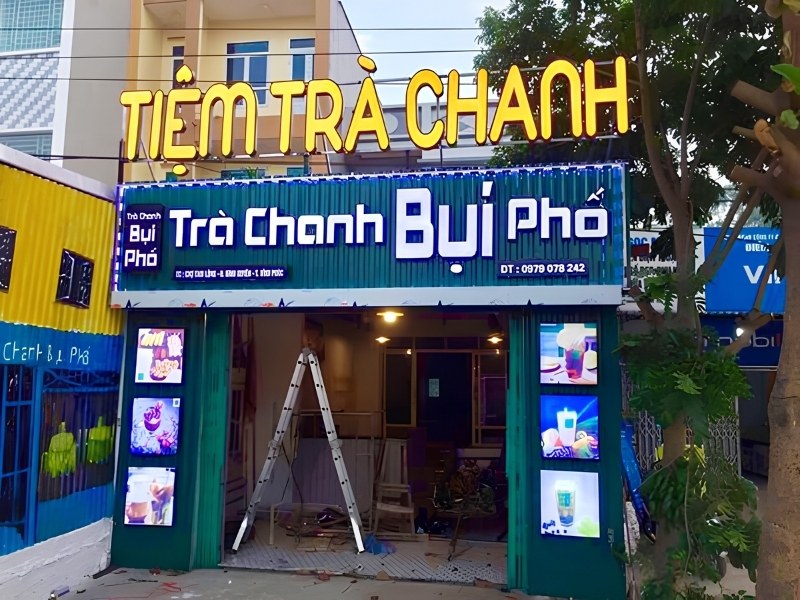 C&aacute;c phong c&aacute;ch thiết kế bảng hiệu tr&agrave; chanh