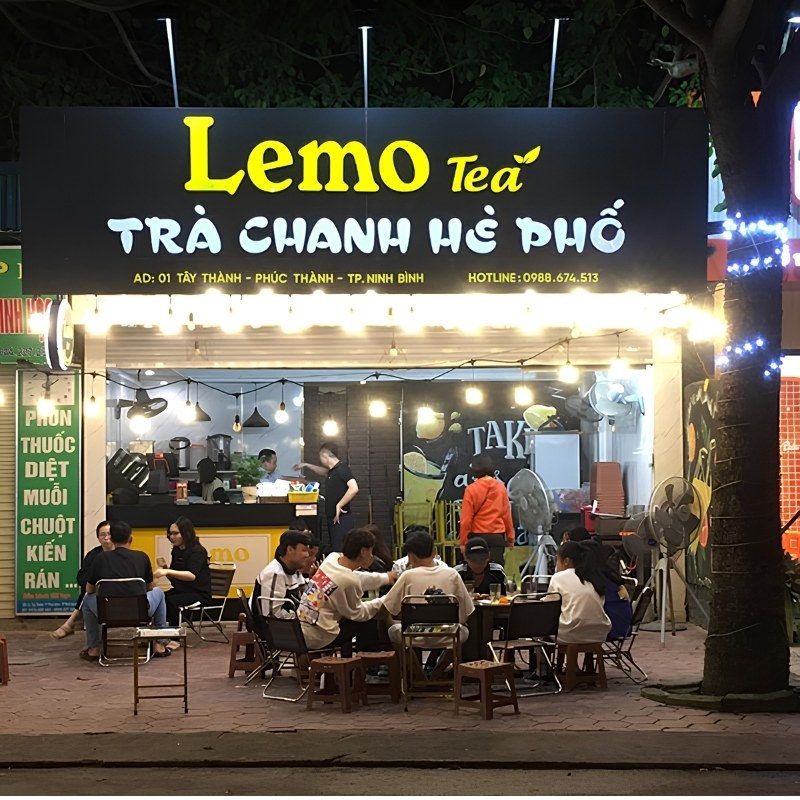 Bảng hiệu tr&agrave; chanh in bạt hiflex