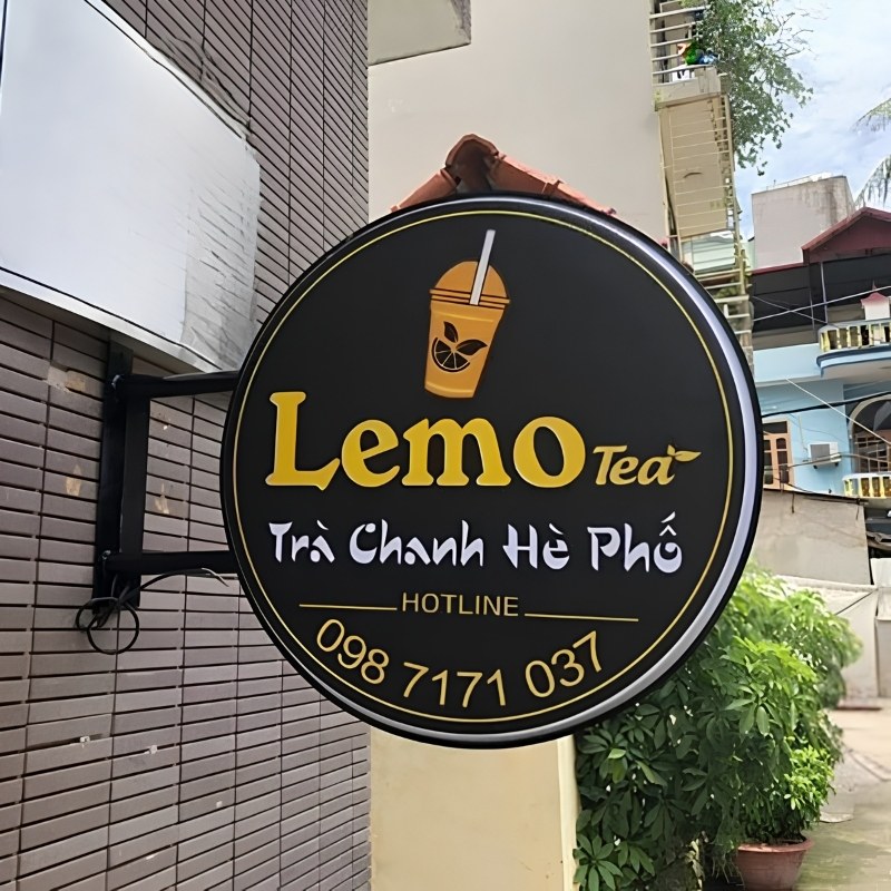 Biển vẫy tiệm tr&agrave; chanh