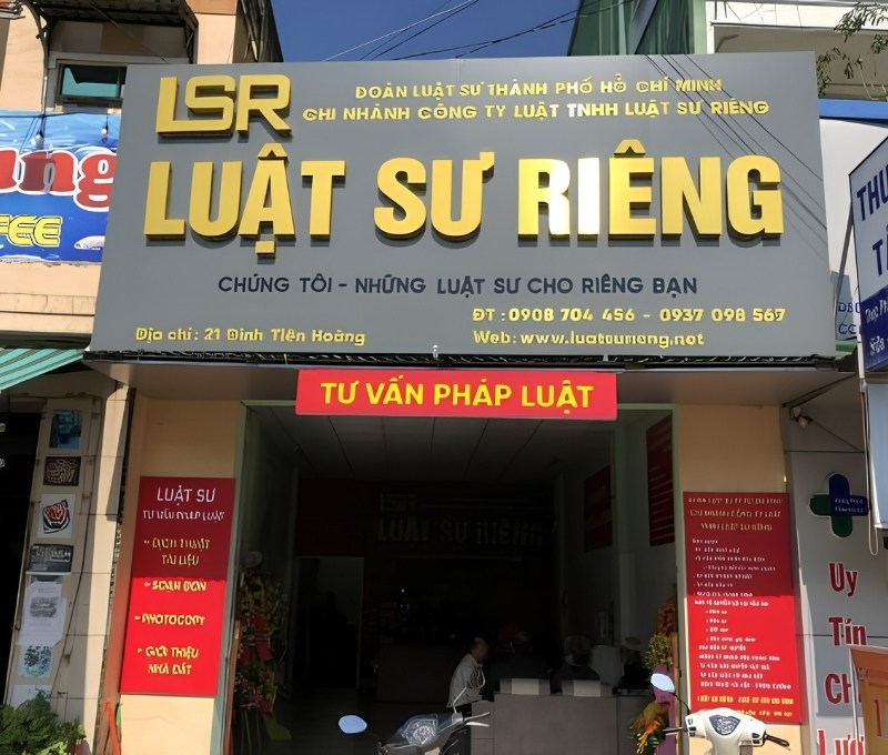 Mẫu bảng hiệu văn ph&ograve;ng luật sư ri&ecirc;ng