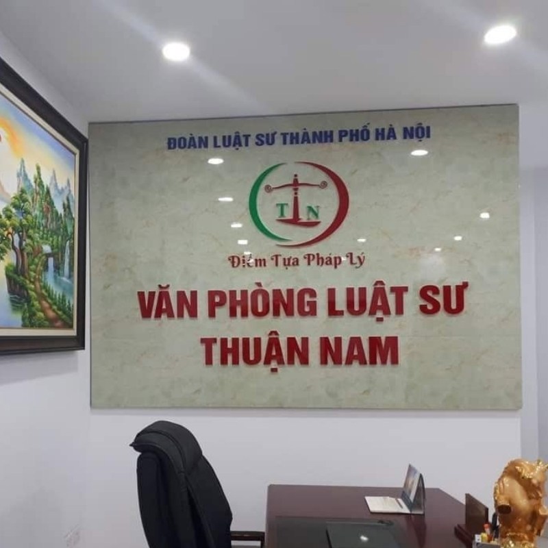 Mẫu bảng hiệu văn ph&ograve;ng luật sư thuận nam