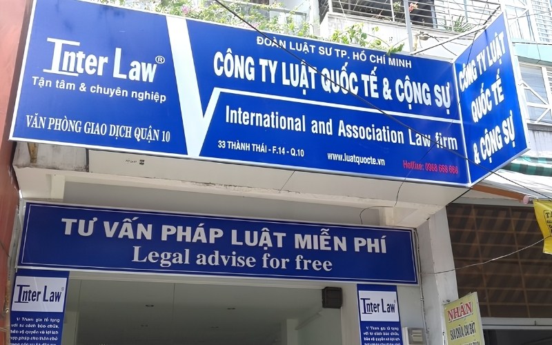 Bảng hiệu c&ocirc;ng ty luật sư in bạt hiflex