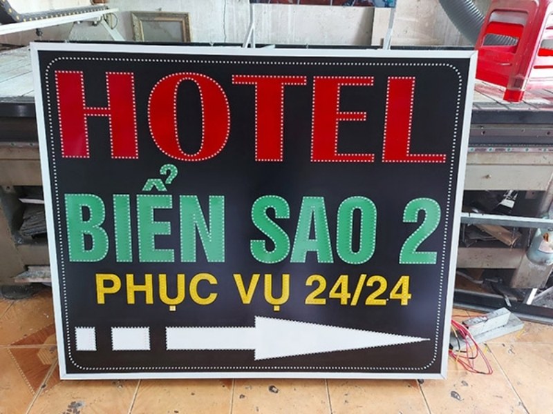 Biển vẫy nh&agrave; nghỉ cắt cnc &acirc;m bản