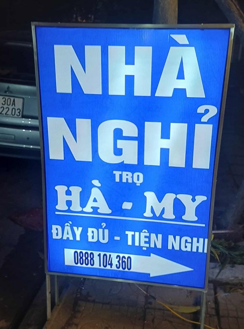 Biển vẫy nh&agrave; nghỉ bạt hiflex