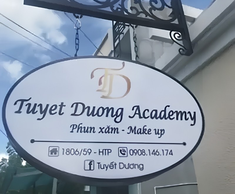Mẫu biển vẫy phun xăm thẩm mỹ Tuyết Dương Academy
