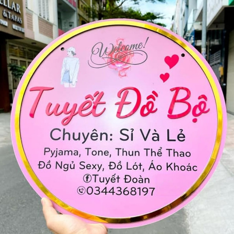 Mẫu biển vẫy shop quần &aacute;o Tuyết Đồ Bộ
