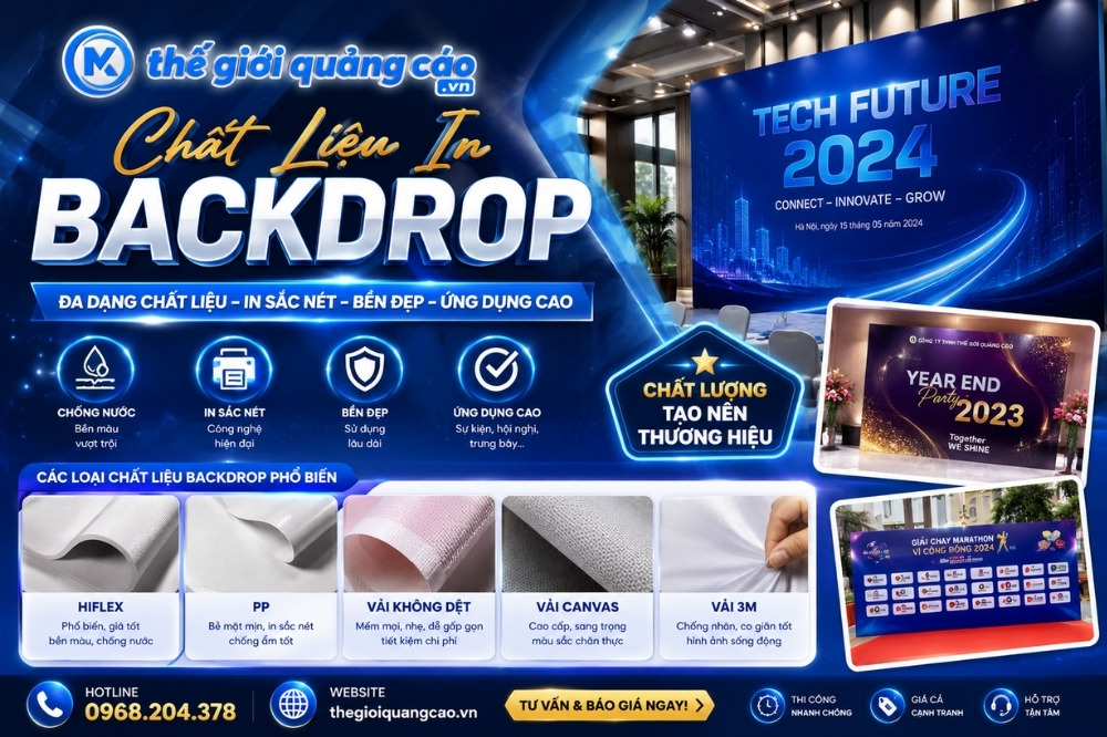 Top 5+ Chất Liệu In Backdrop Đẹp, Bền Và Tiết Kiệm Chi Phí