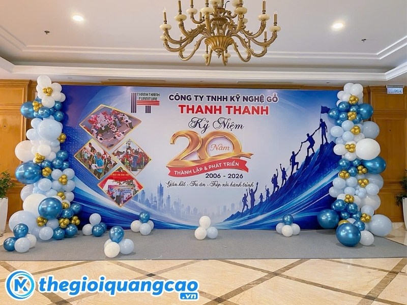 Dự án in backdrop quận 10 sự kiện kỷ niệm thành lập và phát triển