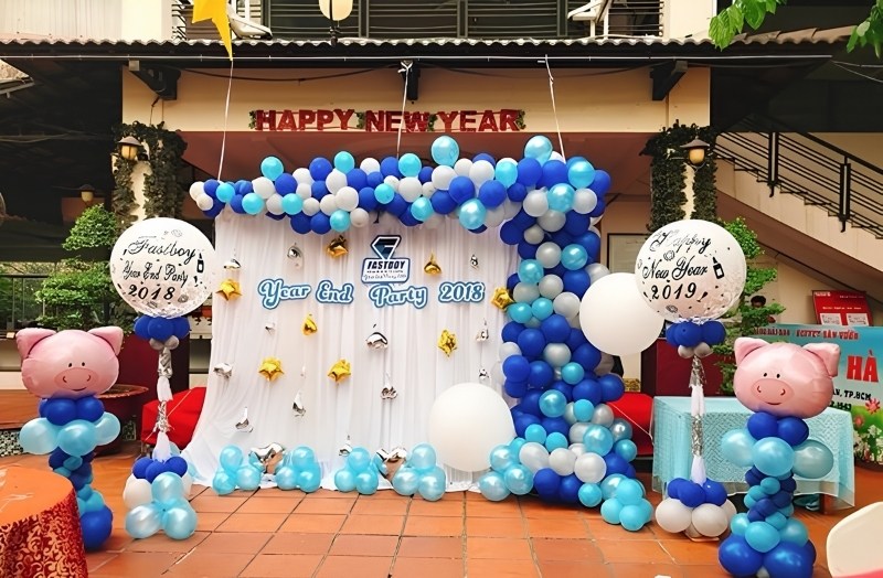 Thi công backdrop vải lụa tại quận 10