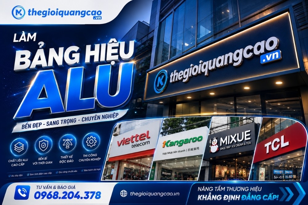 Làm Bảng Hiệu Alu Đẹp, Bền, Giá Rẻ tại TPHCM