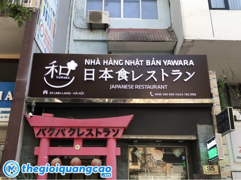 Mẫu dự án làm bảng hiệu alu nhà hàng nhật bản