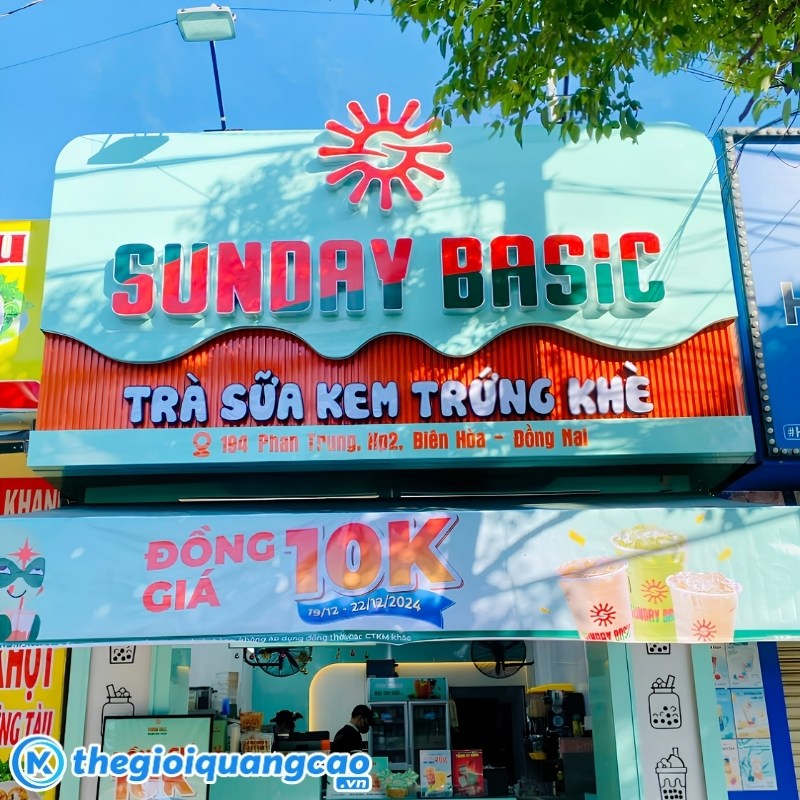 Thiết kế bảng hiệu alu quán trà sữa
