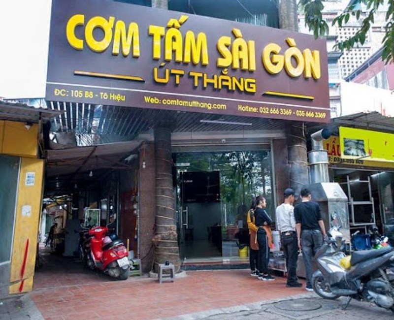 Mẫu bảng hiệu chữ nổi tiệm cơm tấm sài gòn
